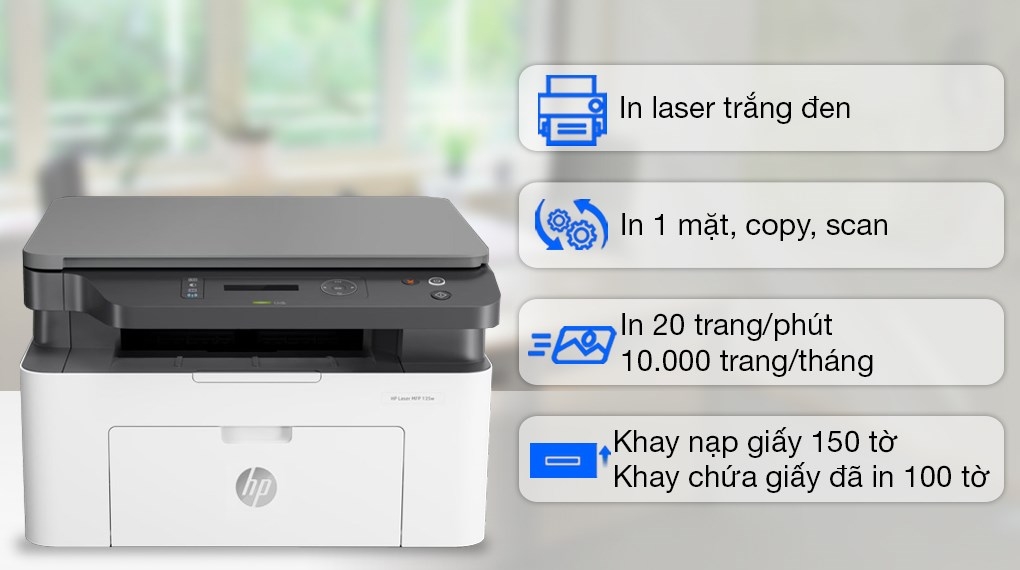 Máy in HP Laser MFP 135A đa chức năng (In, Copy, Scan)