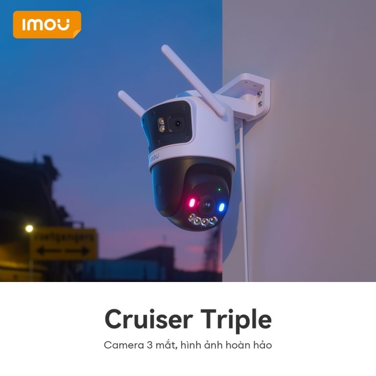 Camera Wifi IMOU Cruiser Triple 11MP – IPC-S7UP-11M0WED (3 Ống Kính Ngoài Trời)