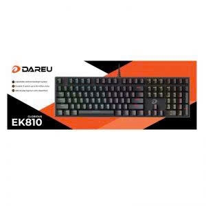 Bàn phím cơ DareU EK810 Black red, 104 phím Multiple LED 7 màu