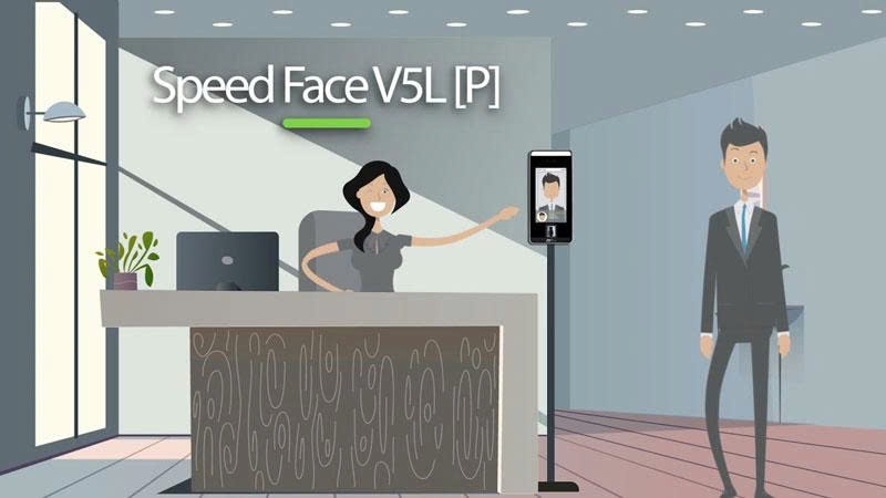 Máy chấm công khuôn mặt, vân tay ZKTECO SPEEDFACE-V5L-P