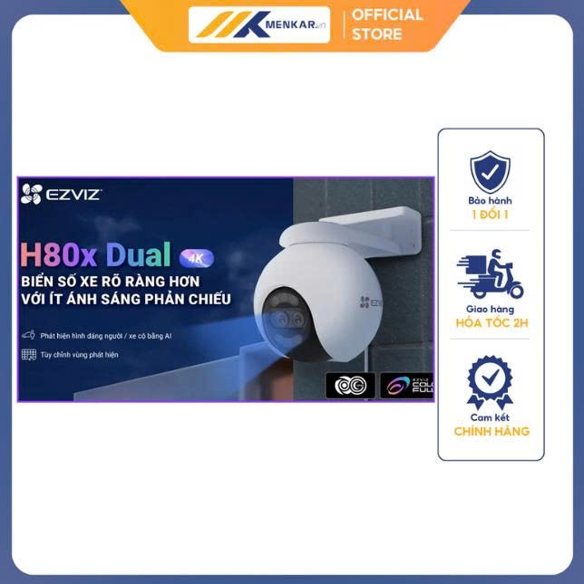 Camera wifi EZVIZ H80x Dual – 8MP 4K FullColor