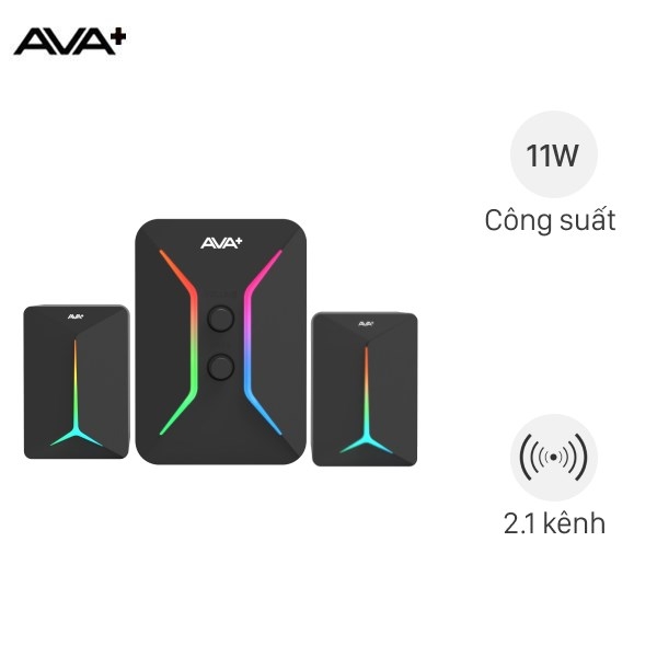 Loa vi tính 2.1 AVA + led mini N171