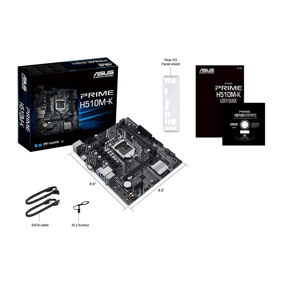 Mainboard Asus H510M-K, Chipset Intel H510, 2*DDR4, NVMe PCIe Gen3x4, VGA, HDMI
