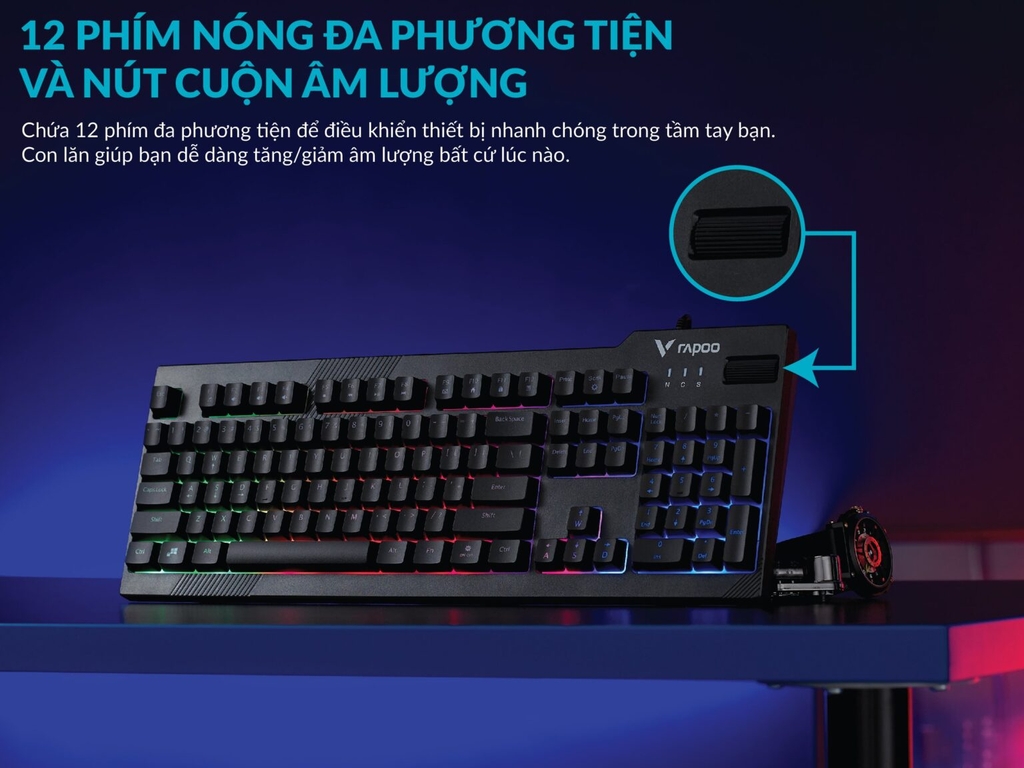 Rapoo V50S – Bàn Phím Giả Cơ Gaming Backlit