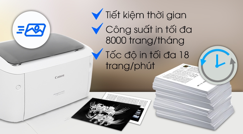 Máy in Đơn năng Laser Canon LBP6030W Hãng, In Wifi, 1 mặt