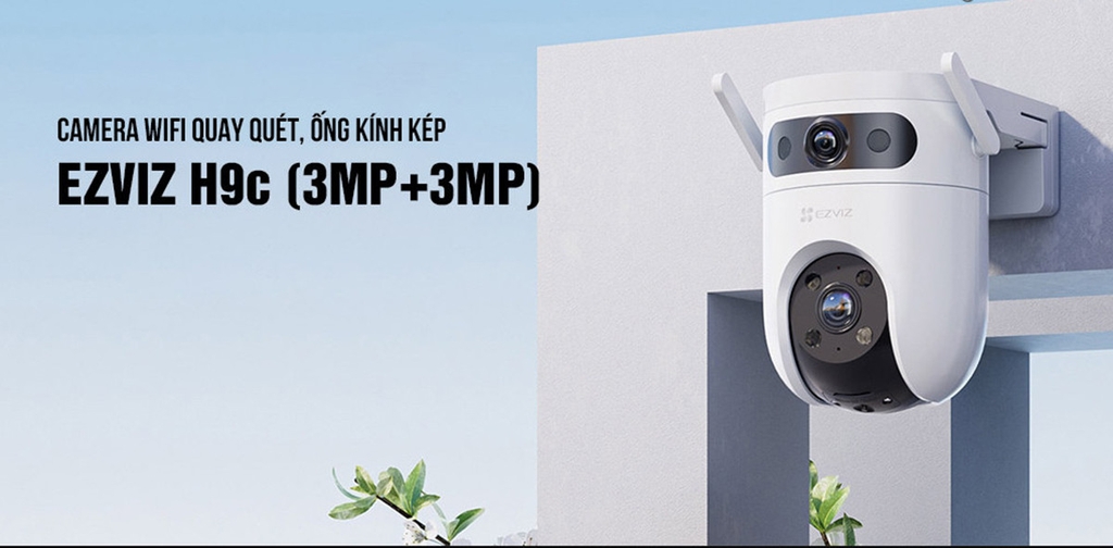 Camera Wifi Ngoài Trời Ezviz 2 Mắt H9C 6MP (3MP+3MP)