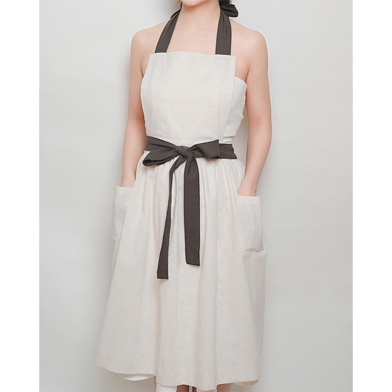 Tạp Dề Thiết Kế Tối Giản, Sang Trọng – Tạp Dề Thời Trang Cao Cấp –  Màu Rêu Nhạt, Rêu Đậm, Tiêu, Tím Than - Set RÊU