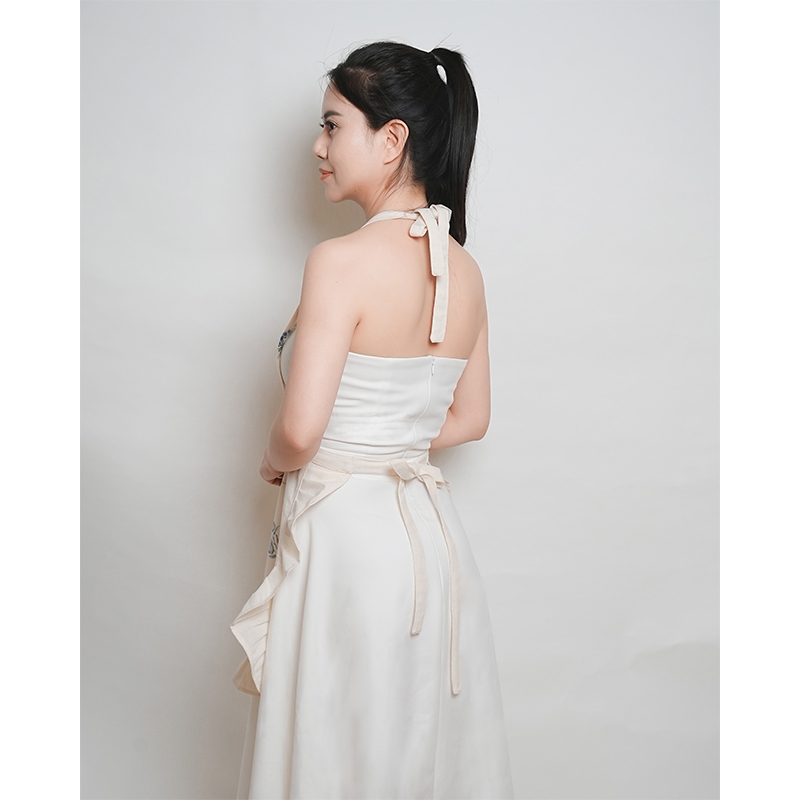 Tạp Dề Hoa  – Tạp Dề Thời Trang Cao Cấp – Dành Cho Mẹ Và Bé - Họa Tiết Chuồn Chuồn/ Hoa Ly/ Vườn Hoa - Set UYỂN