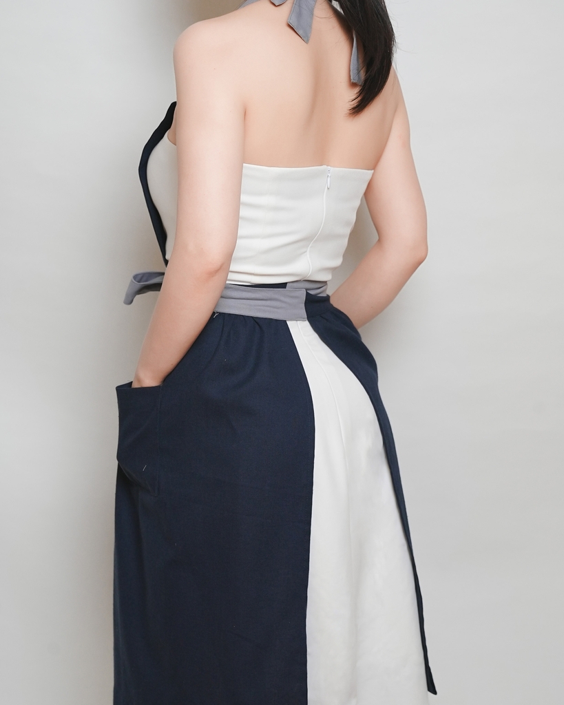 Tạp Dề Thiết Kế Tối Giản, Sang Trọng – Tạp Dề Thời Trang Cao Cấp –  Màu Rêu Nhạt, Rêu Đậm, Tiêu, Tím Than - Set RÊU