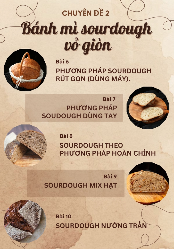 HỌC LÀM BÁNH SOURDOUGH THỰC CHIẾN