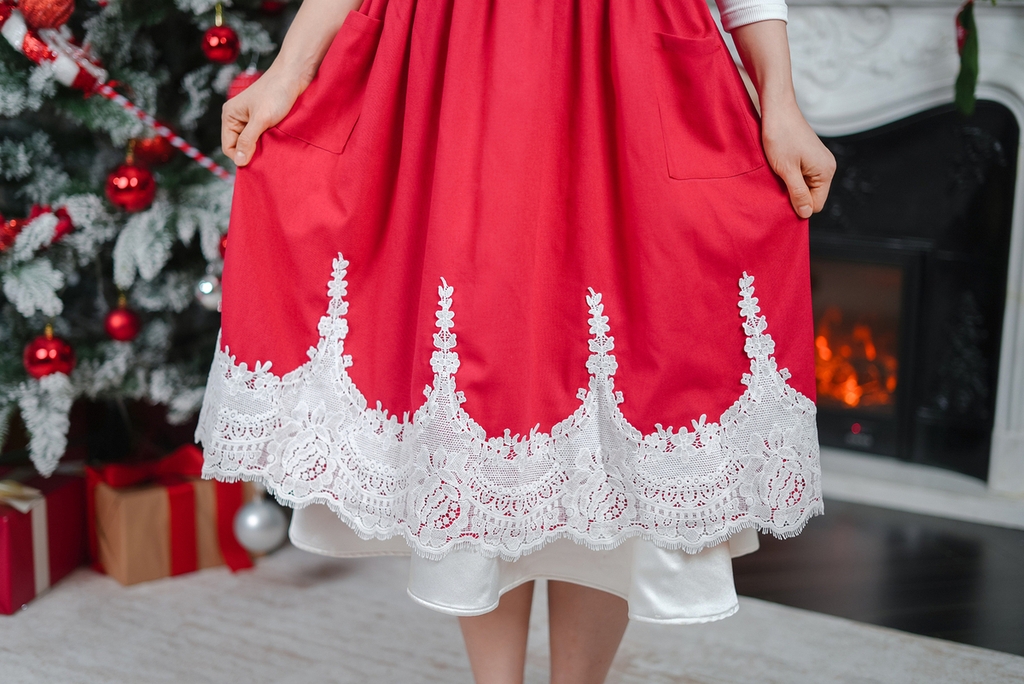 Tạp Dề Giáng Sinh Christmas – Vintage – Noel Sang Trọng – Mẹ & Bé – Nấu Ăn & Quà Tặng