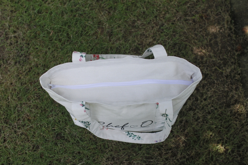 Túi Tote Vải Canvas Màu Be -  Quai Hoa – Thời Trang, Rộng Rãi Đi Học, Đi Chơi, Đựng Laptop