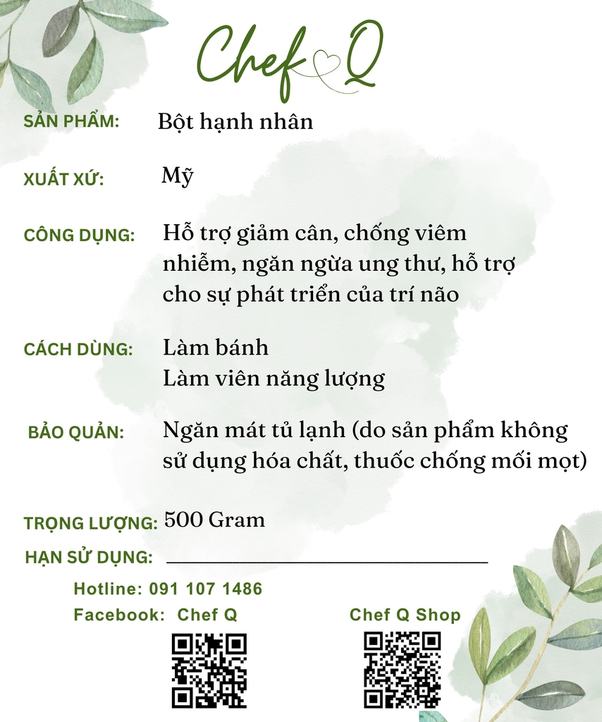 Bột hạnh nhân Mỹ thơm ngon
