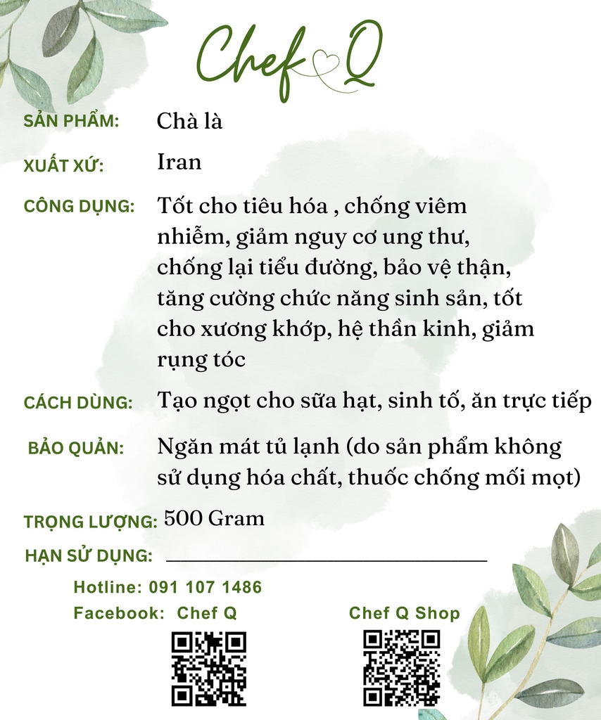 Chà là Iran nhập khẩu chính ngạch thơm ngon