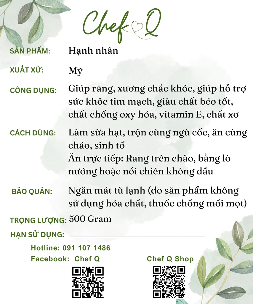 Hạt hạnh nhân Mỹ thơm ngon làm sữa hạt/ăn trực tiếp