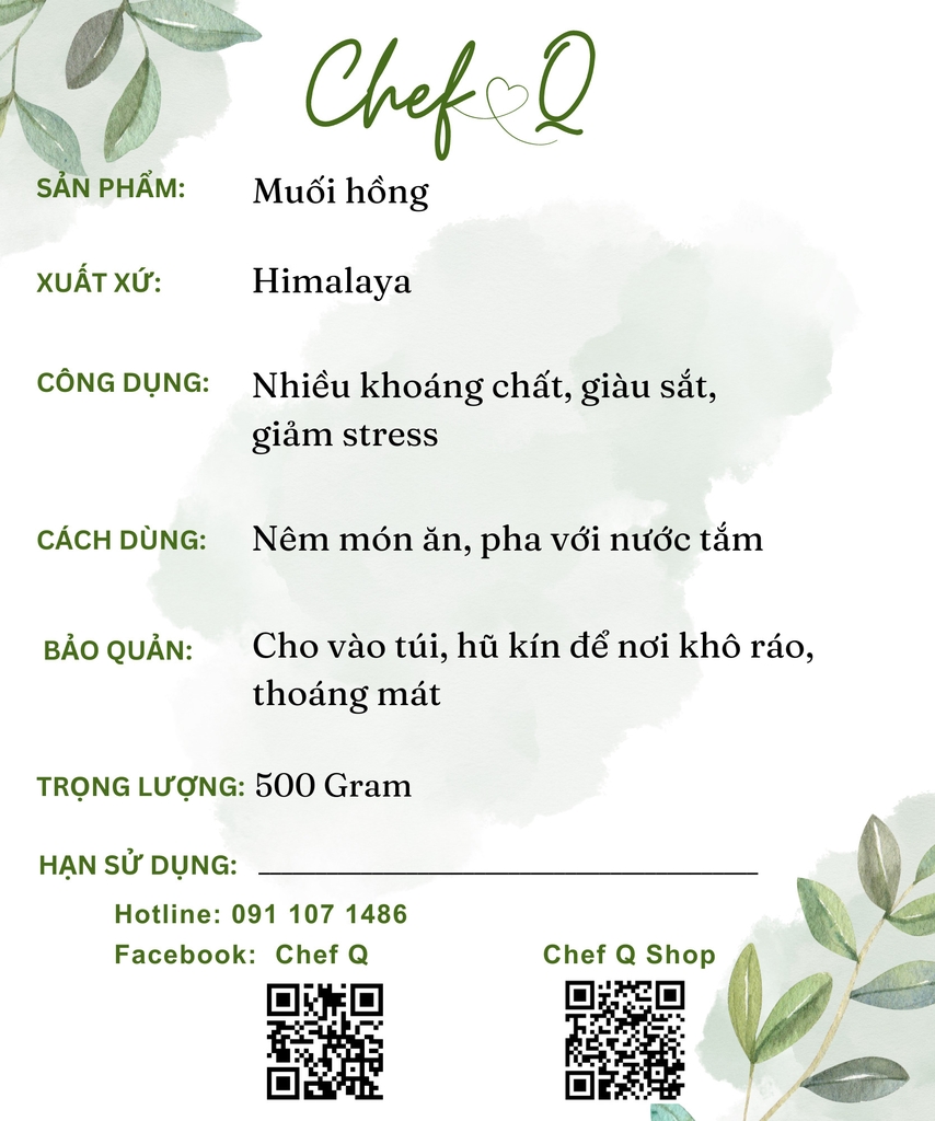 Muối hồng Himalaya 100% tự nhiên