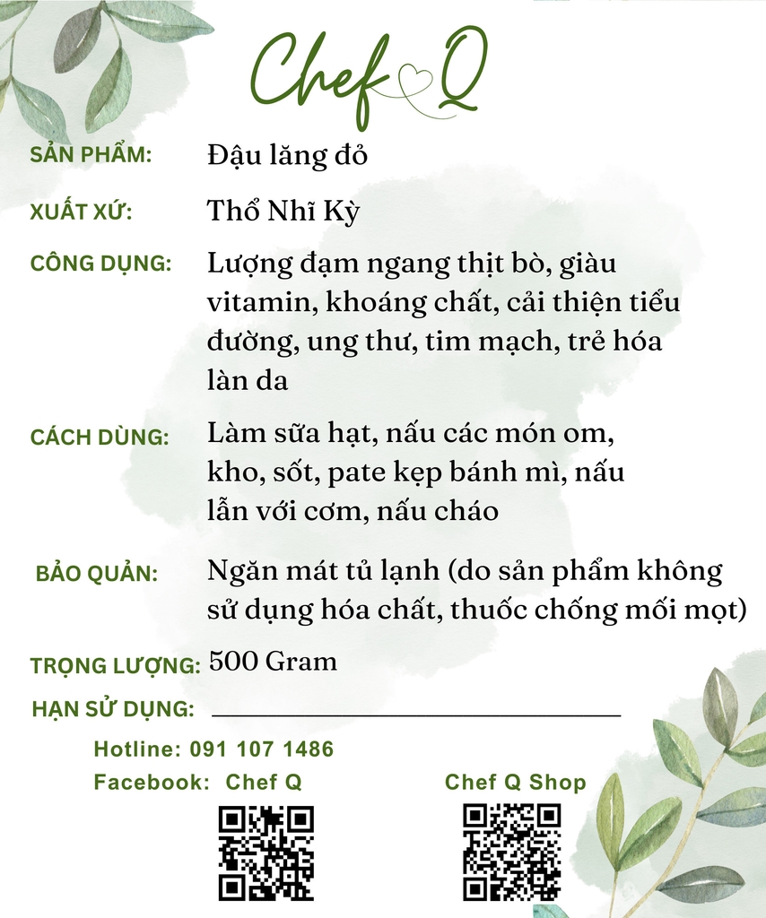 Đậu lăng đỏ Thổ Nhĩ Kỳ chất lượng cao