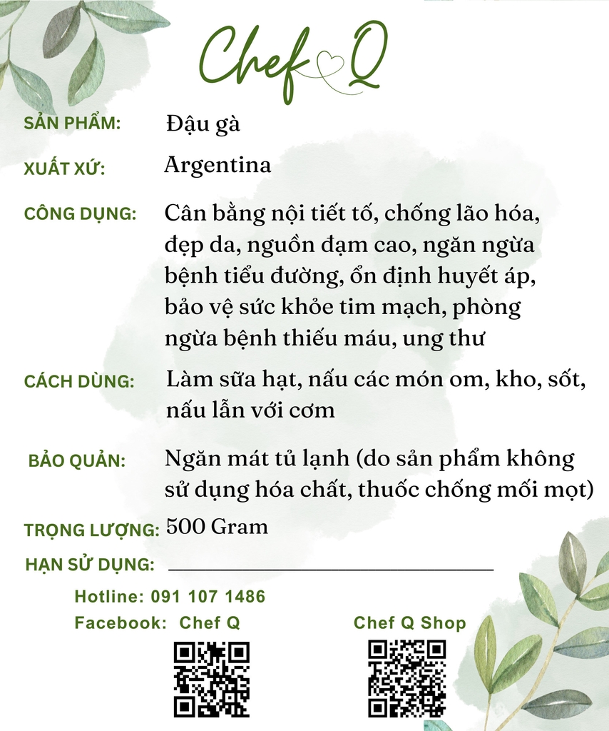 Đậu gà Argentina chất lượng cao