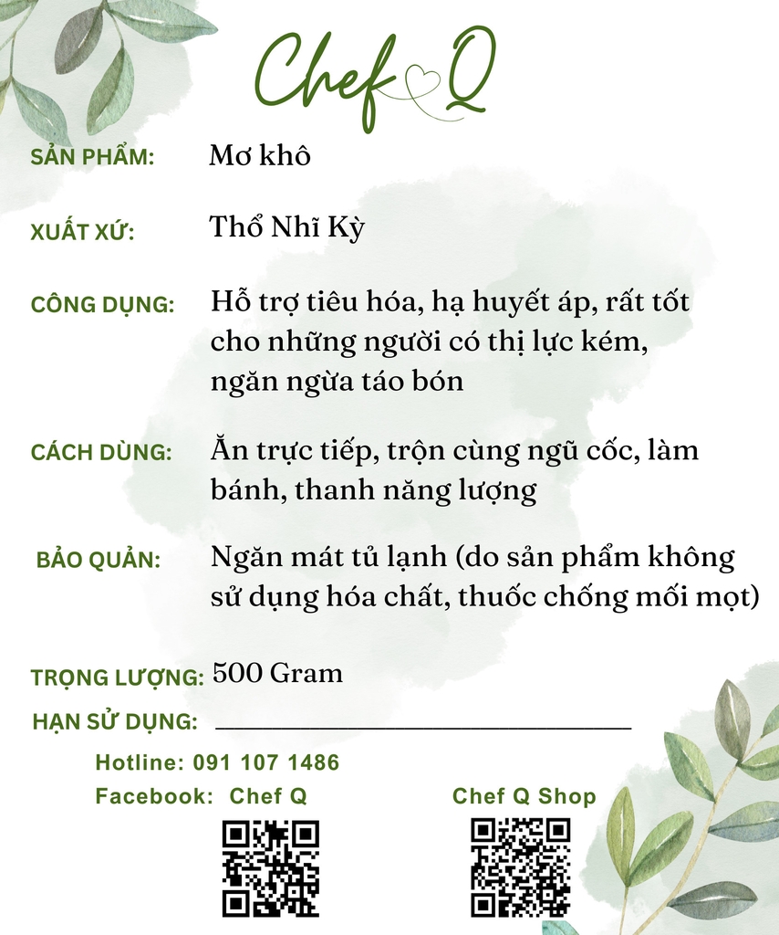 Mơ khô Thổ Nhĩ Kỳ