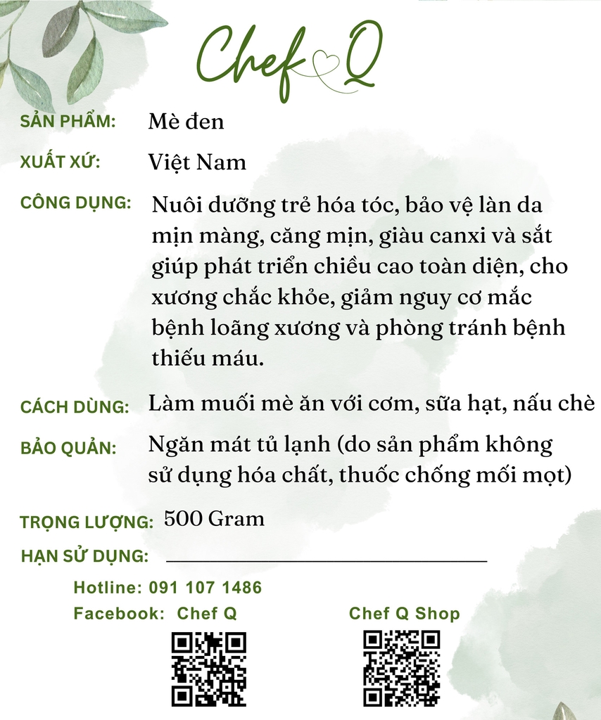 Vừng đen ( mè đen) canh tác sạch, chất lượng cao