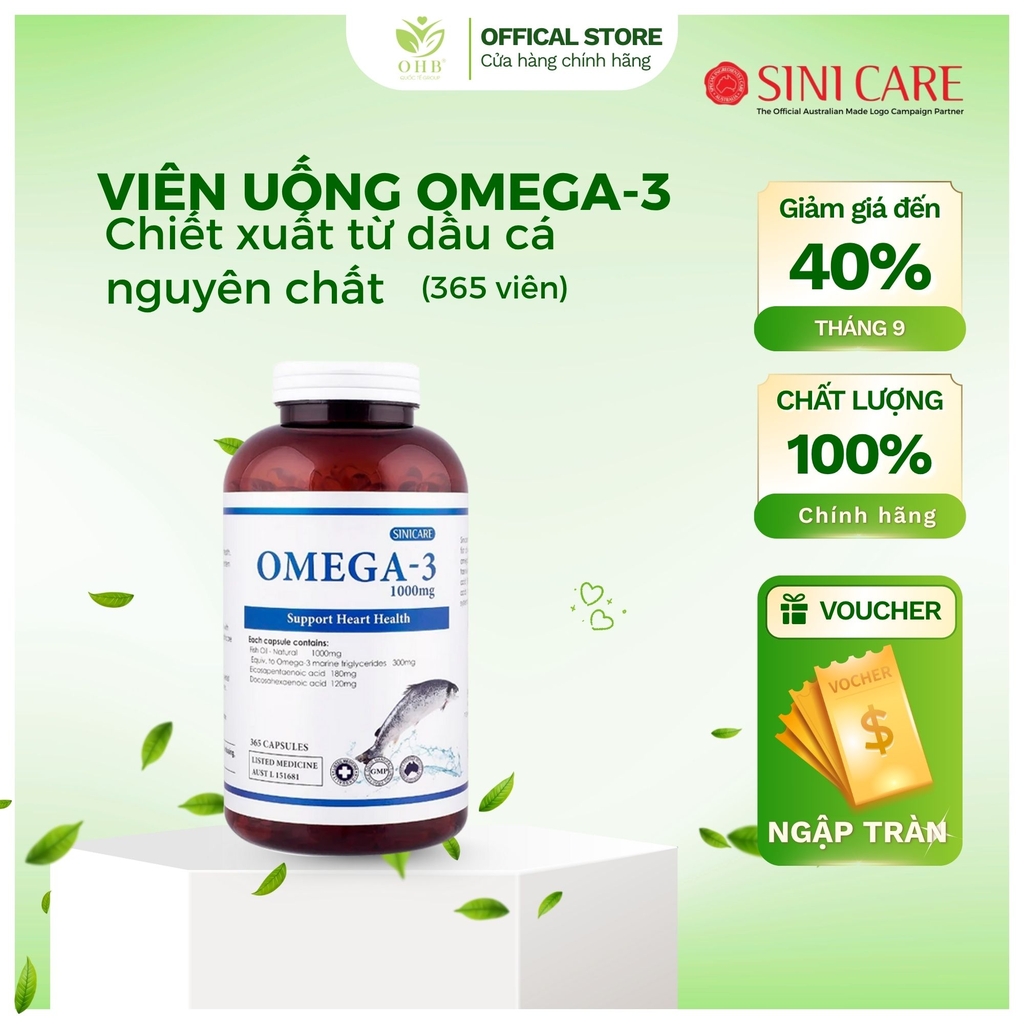 Viên uống OMEGA-3 1000mg  (365 VIÊN)