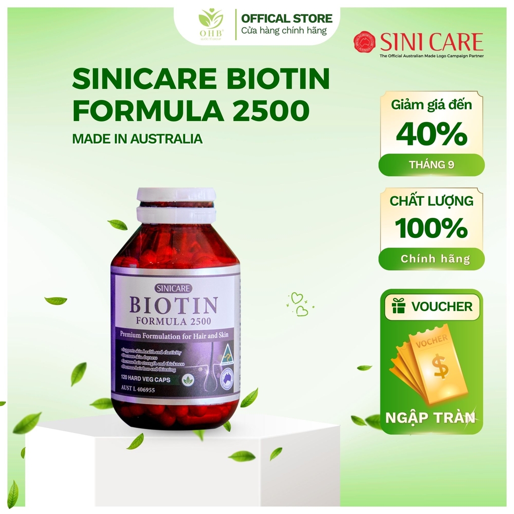 VIÊN UỐNG SINICARE BIOTIN FORMULA 2500