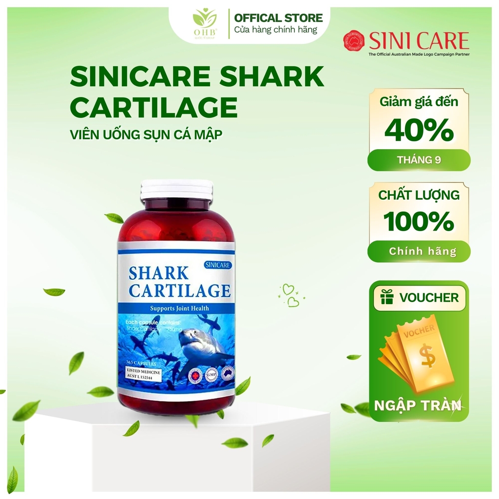 Viên uống sụn cá mập SINICARE SHARK CARTILAGE.