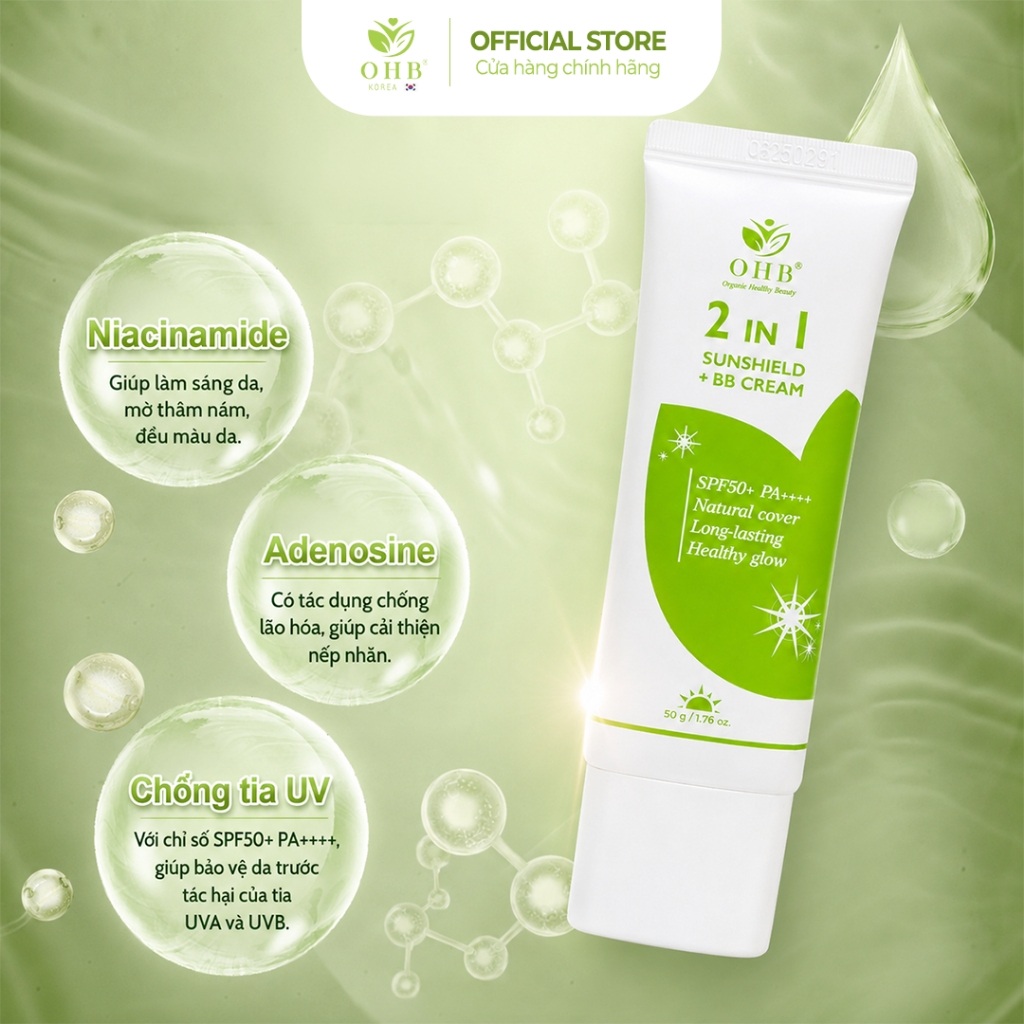 BB CREAM & KEM CHỐNG NẮNG 2in1