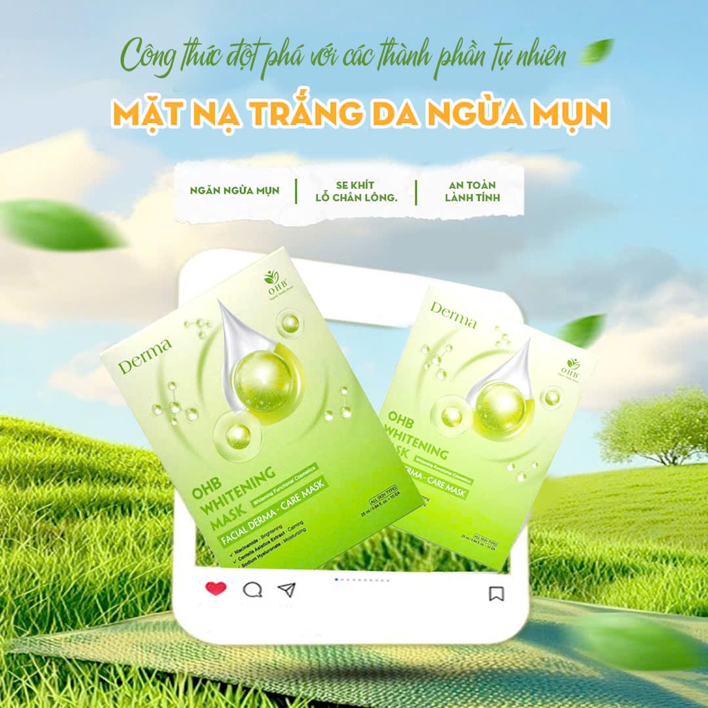 MẶT NẠ OHB WHITENING MASK 10 MIẾNG