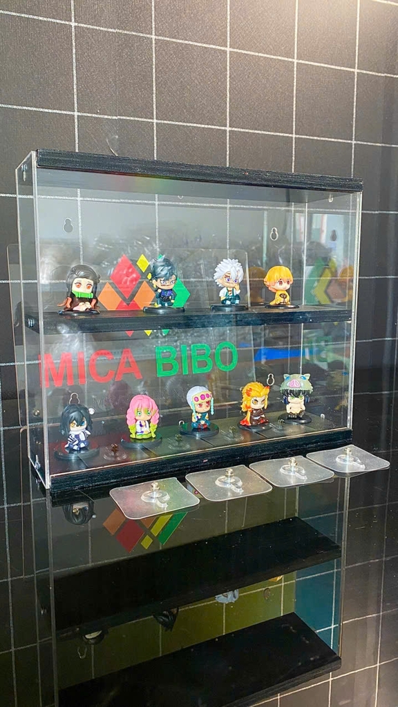 Hộp đựng đồ trong suốt gắn tường, để bàn, Hộp đựng đồ trong suốt Popmart, Giá trưng bày popmart, Molly
