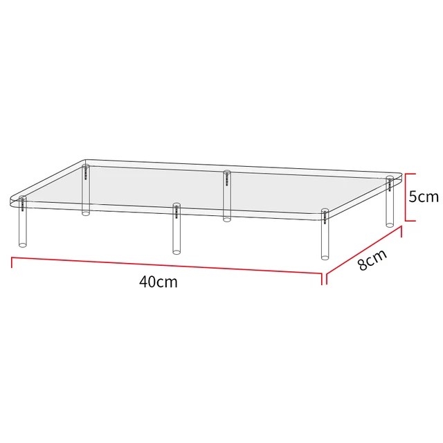 Kệ mica trưng bày nhiều tầng - nhiều kích thước - nhiều màu