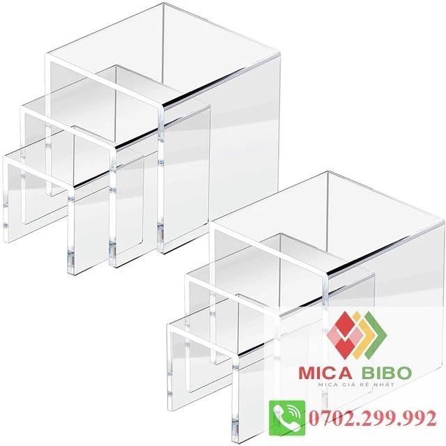 Kệ chữ U 30x30x25cm, Kệ Mica CHỮ U 30x30x25cm - Dày 5mm