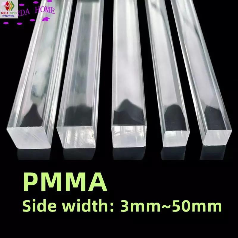 Thanh mica, trụ mica Vuông, Dày 10mm, nhiều kích thước