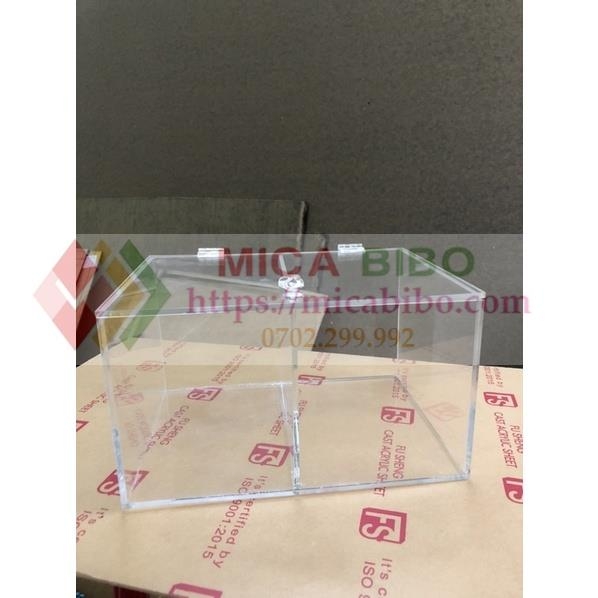 Hộp Mica 2 ngăn cao cấp (DxRxC)