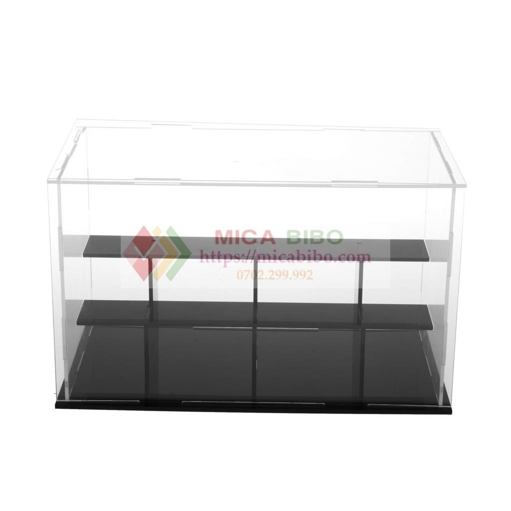 Hộp Mica Trưng Bày Mô Hình Kèm 2 Tầng - Chống Bụi Bẩn - Loại Lắp Ghép