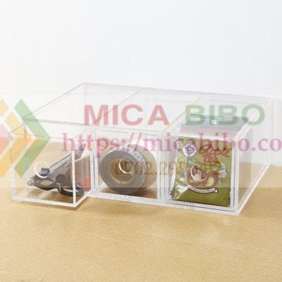 HỘP MICA - 3 HỘC KÉO 9 x 17 x 25 cm