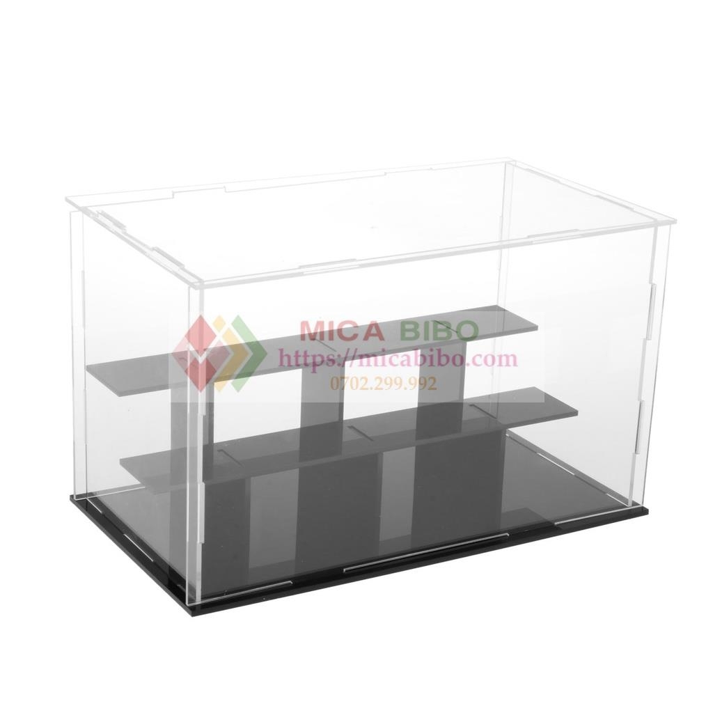 Hộp Mica Trưng Bày Mô Hình Kèm 2 Tầng - Chống Bụi Bẩn - Loại Lắp Ghép