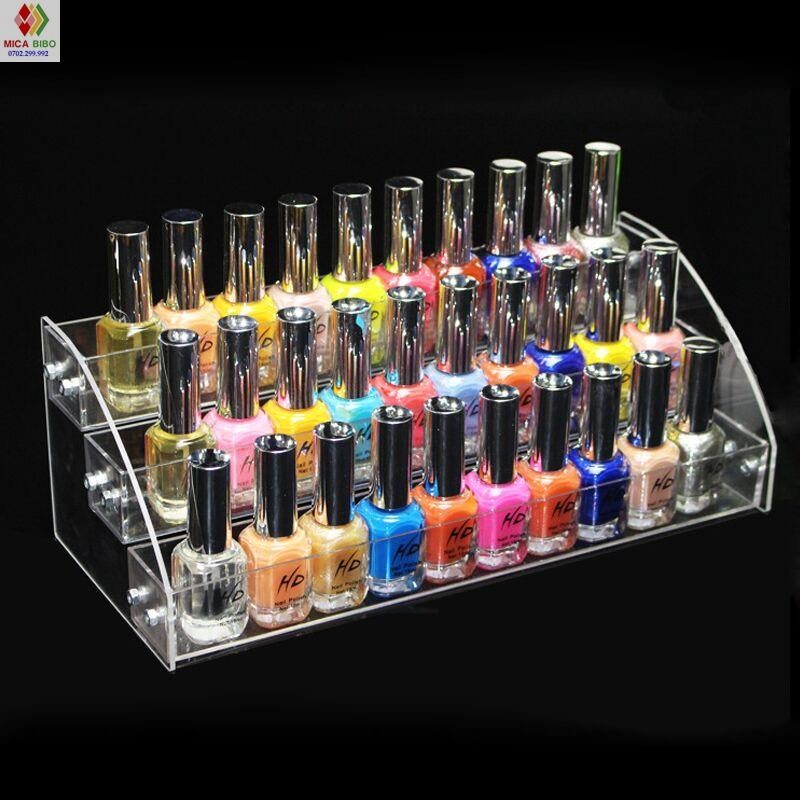 Kệ mica trưng bày sơn móng tay, kệ đựng đồ nail