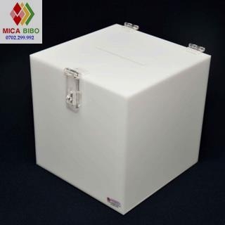 Thùng phiếu, hòm phiếu, hòm bốc thăm, hòm từ thiện mica, nhiều màu sắc