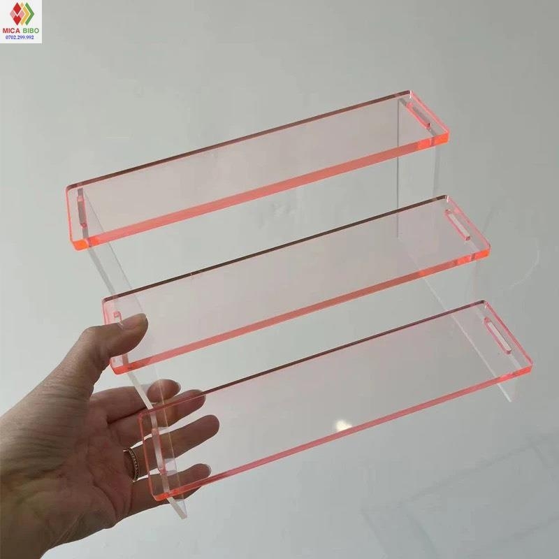 Hàng cao cấp, Kệ Mica trưng bày sản phẩm , lắp ghép, nhiều màu sắc, thiết kế theo yêu cầu