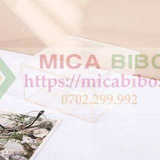 Hàng cao cấp, Hộp mica có nắp đậy trang sức, Mỹ phẩm, hoặc làm kệ trưng bày sản phẩm, nhiều màu sắc