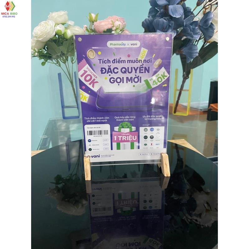 Menu hít nam châm A4 A5 A6 A7 B4 B5 B6, Menu Mica, Menu chân gỗ