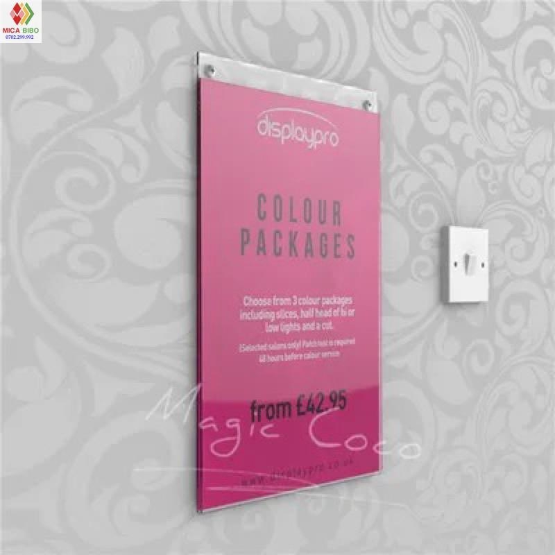 Mica Dán Treo Tường, Poster Hiển Thị Thực Đơn, Giá Đỡ Acrylic Poster, Khung Ảnh, Bảng Trang Trí Văn Phòng