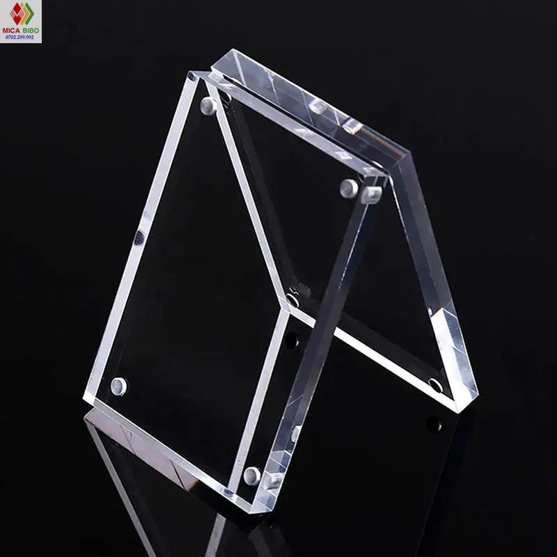 Khung ảnh để bàn/dán tường nam châm trang trí, dày 10mm ( mỗi tấm dày 5mm ) bảo vệ, trưng bày ảnh photocard deco