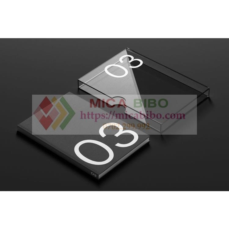 Hộp mica đựng sách, kích thước A4 A5 A6, Ngăn đựng 2,5cm