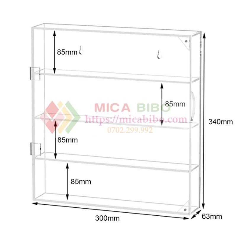 Hộp mica, Acrylic Cho Các Nhân Vật Pop Mini Treo Tường Hoặc Để Bàn, Hộp Bảo Quản Tủ