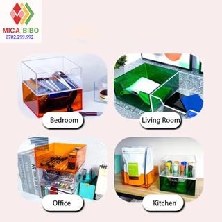 Acrylic Thùng Bảo Quản Cho Cà Phê, Viên Ăn Nhẹ, Văn Phòng Phẩm, Mỹ Phẩm, Hộp Acrylic Trong suốt