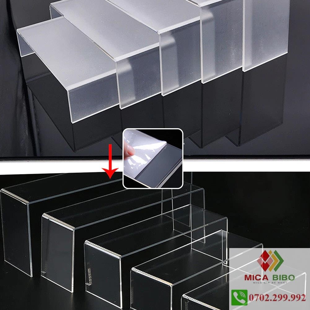 Kệ Mica cỡ trung CHỮ U Trưng Bày Bóp Ví , Giầy & Phụ Kiện- Dày 3 ly- nhiều màu