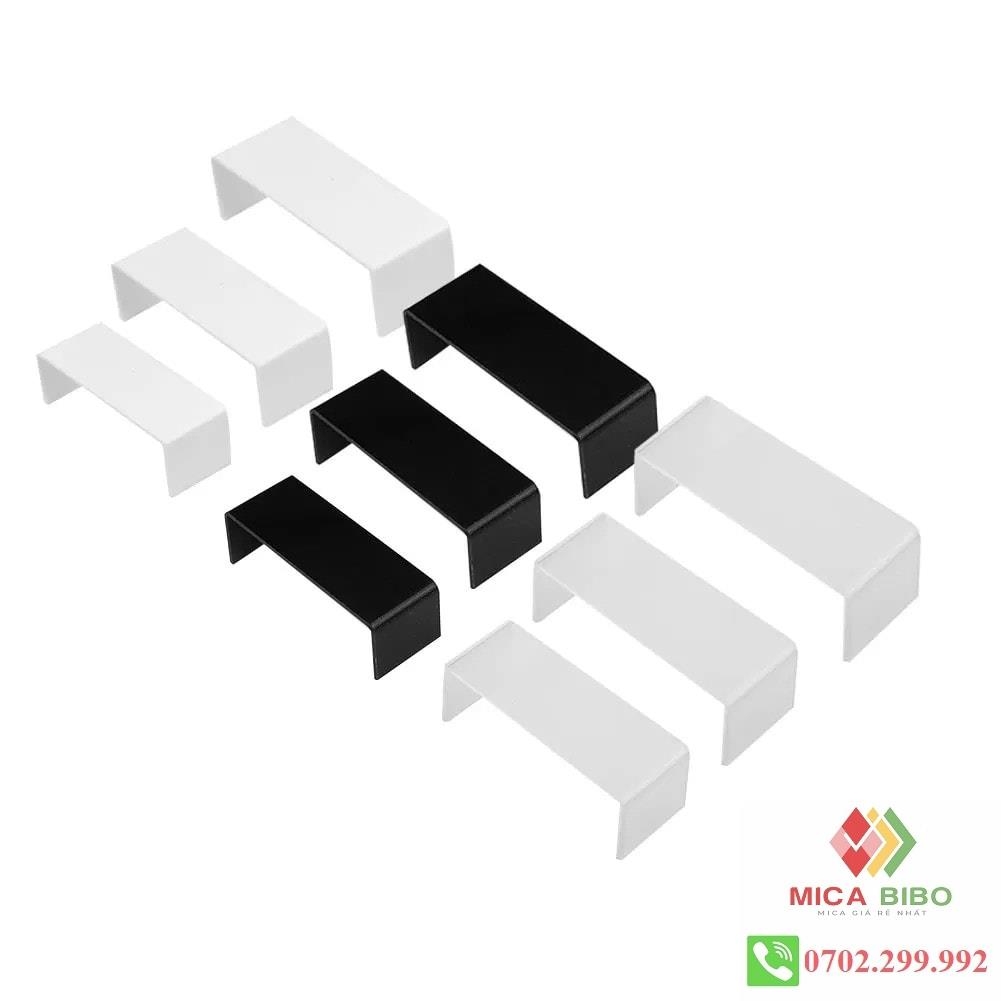 Combo 3 kệ Mica chữ U - dày 3mm kích thước 15x5x7.5cm , 14x5x6cm, 13x5x4.5cm