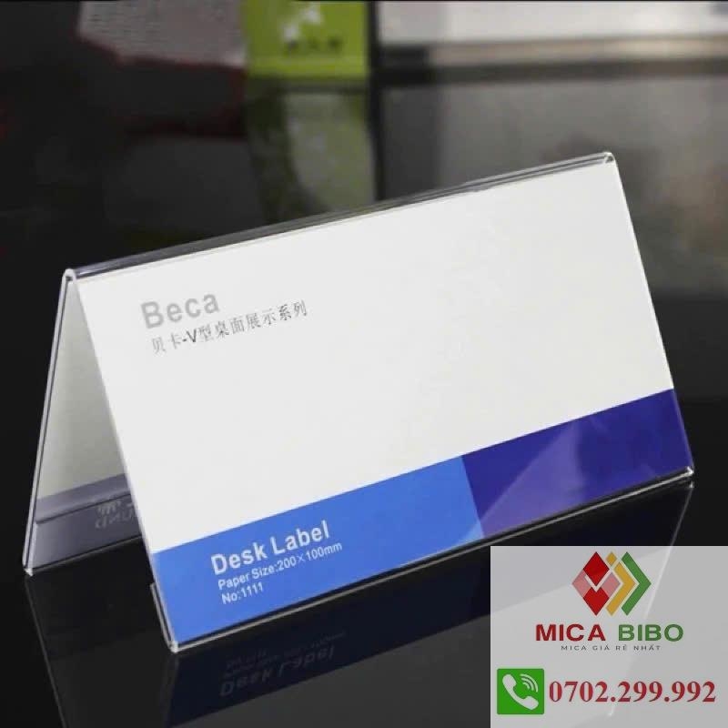 Bảng chức danh mica, menu mica chữ A, bảng giá sản phẩm, tên sản phẩm đủ size